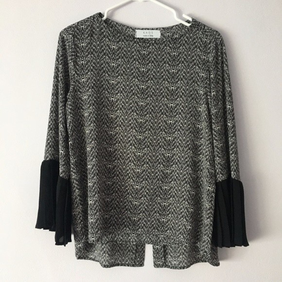 🪴 KAOS Made in Italy Patterned Chiffon Blouse - Picture 1 of 14